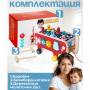 Деревянная каталка-бизиборд в виде слоника с ксилофоном и стучалками MD 2750 Развивающая игрушка