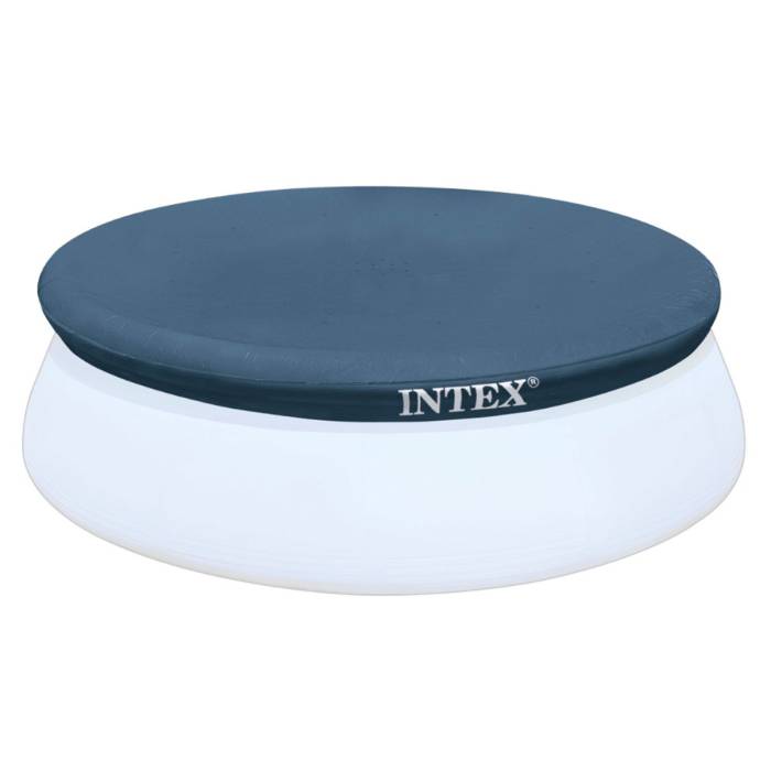 Захисний тент для круглого басейну з фіксуючим шнуром 244 см Intex 28020 Синій