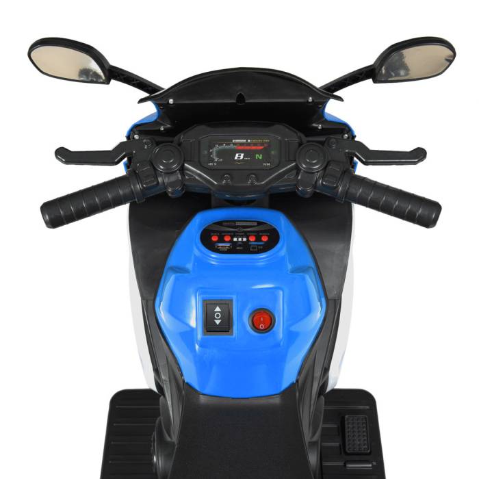 Дитячий триколісний мотоцикл на акумуляторі Yamaha з музикою та світловими ефектами Bambi M 4622-4 Синій