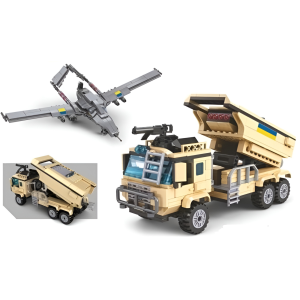 Детский конструктор Военная техника ВСУ Limo Toy KB 1105 Реактивная артиллерийская система и Байрактар TB2