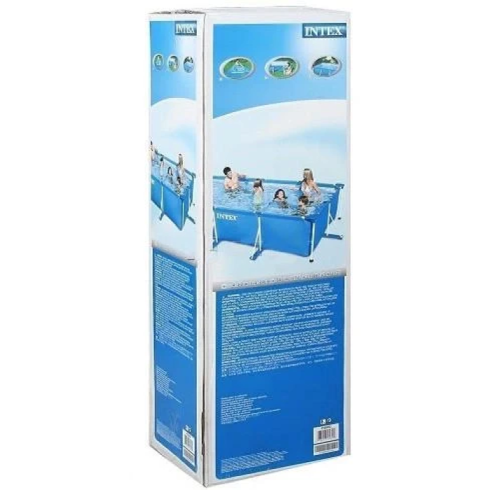 Прямокутний каркасний басейн Intex 28273 для дачі 450х220х84 см на 7127 л Синій