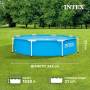 Каркасный круглый бассейн Intex 28205 на 1828 л для загородного дома 244 х 244 х 51 см Синий