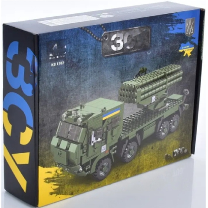 Детский конструктор Военная техника ВСУ Limo Toy KB 1102 Ураган Буревий 700 деталей
