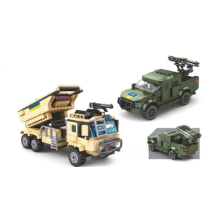 Детский конструктор Военная техника ВСУ Limo Toy KB 1106 Реактивная артиллерийская система и Бандеромобиль