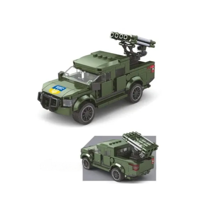 Детский конструктор Военная техника ВСУ Limo Toy KB 1106 Реактивная артиллерийская система и Бандеромобиль