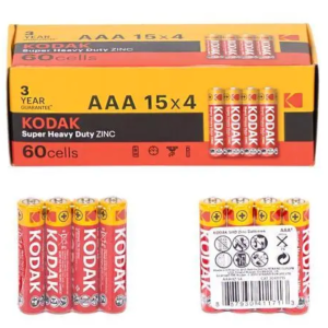 Мини пальчиковые Батарейки KODAK R6/AAA 60 шт уп.