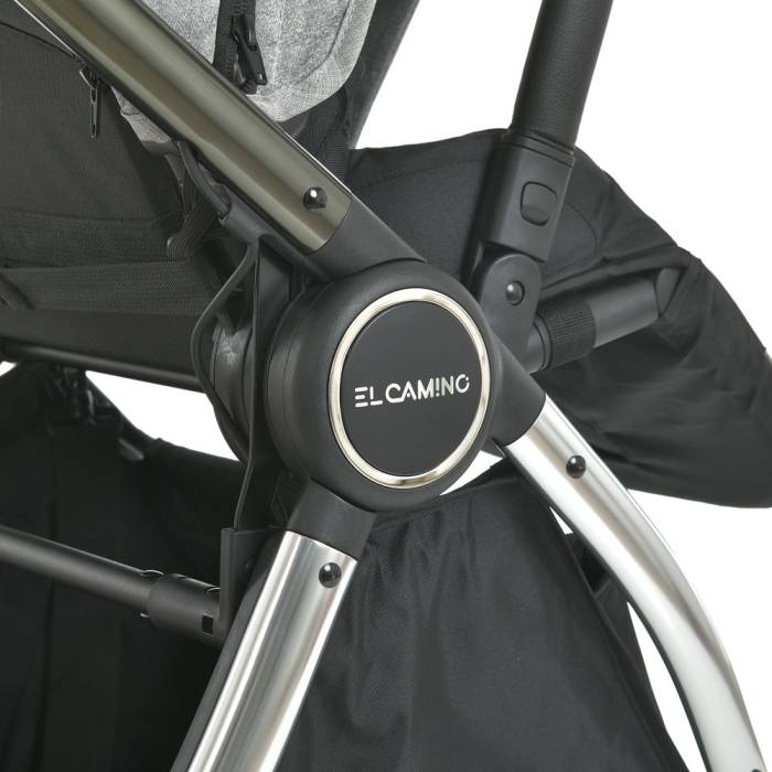 Прогулочная коляска с реверсивным блоком El Camino ME 1078 VERSA Melange Gray Серый
