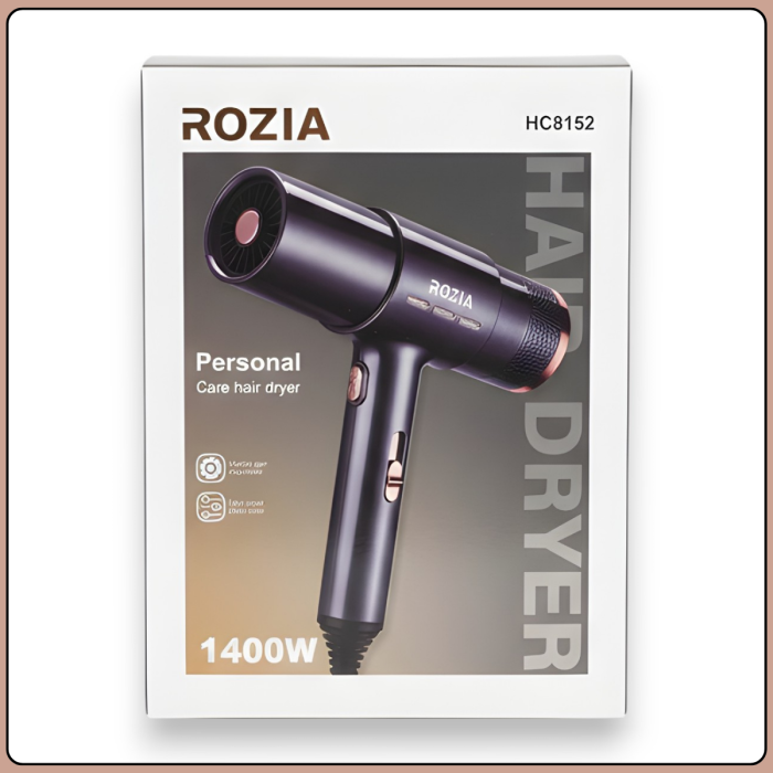 Фен для волосся з функцією іонізації та концентратором Rozia HC8152 1400W