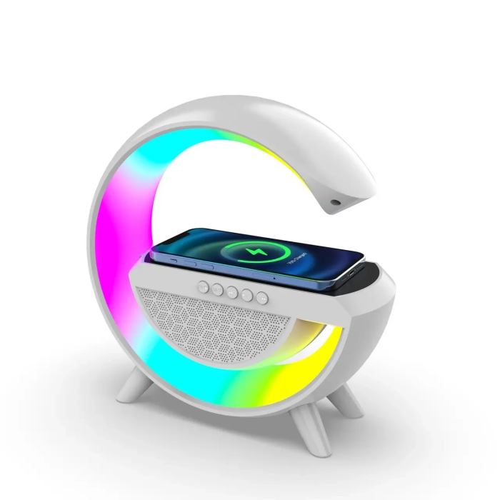 Беспроводная умная Bluetooth колонка с ночником и зарядкой телефона W47 Зарядная станция с динамиком