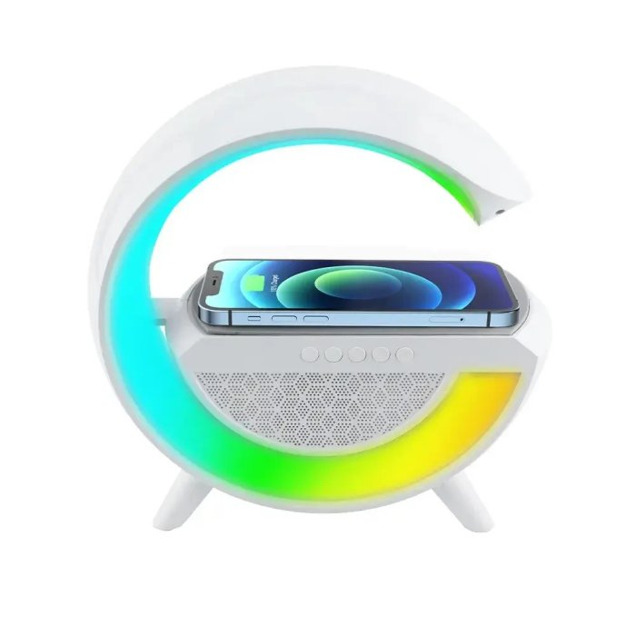Беспроводная умная Bluetooth колонка с ночником и зарядкой телефона W47 Зарядная станция с динамиком