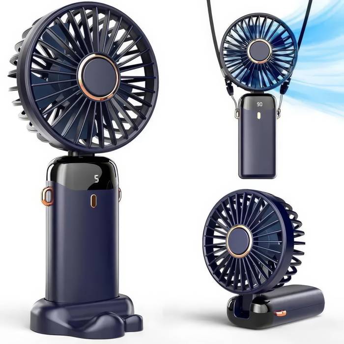 Вентилятор 3 в 1 с подставкой для телефона и ремешком на шею Flippy N15 5 скоростей