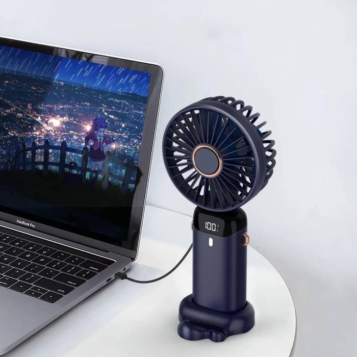 Вентилятор 3 в 1 с подставкой для телефона и ремешком на шею Flippy N15 5 скоростей