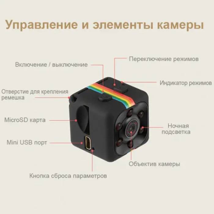 Бездротова міні камера SQ11 з акумулятором та записом звуку.
