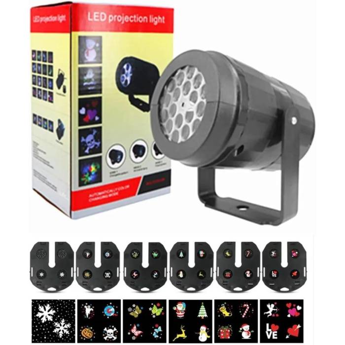 Вуличний різдвяний світлодіодний проектор LED Projection Lamp HA-98 Різдвяний проектор 16 візерунків