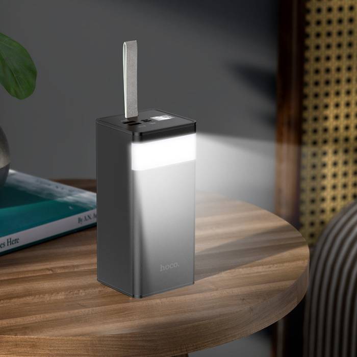 Портативное зарядное устройство с фонариком Hoco J89A 22.5W 5A Power Bank на 60 000 mAh
