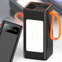 Power Bank 50000 mAh с 4 USB-портами, фонариком и дисплеем