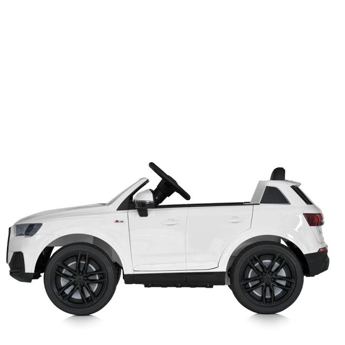Електромобіль Audi Q7 на радіокеруванні з 2-ма моторами та MP3-музикою Bambi M 5796EBLR-1 Білий