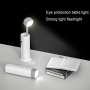 Настільна лампа-ліхтар із power bank та підставкою для телефону Master-7 Біла Бездротова лампа