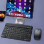 Комплект беспроводной Bluetooth клавиатуры с мышью Bt combo Черный