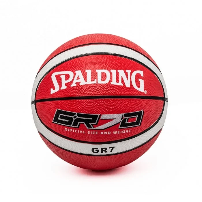 Баскетбольний м'яч Spalding №7 MS 3458 Гумовий м'яч для гри в баскетбол 12 панелей Червоний