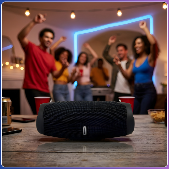 Портативная акустическая система Bluetooth Charge-6 B25 с подсветкой и ремешком