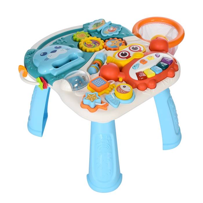 Детская каталка-ходунки с игровой панелью HE0826-27 Ходунки раскладные 4 в 1 с музыкой и подсветкой