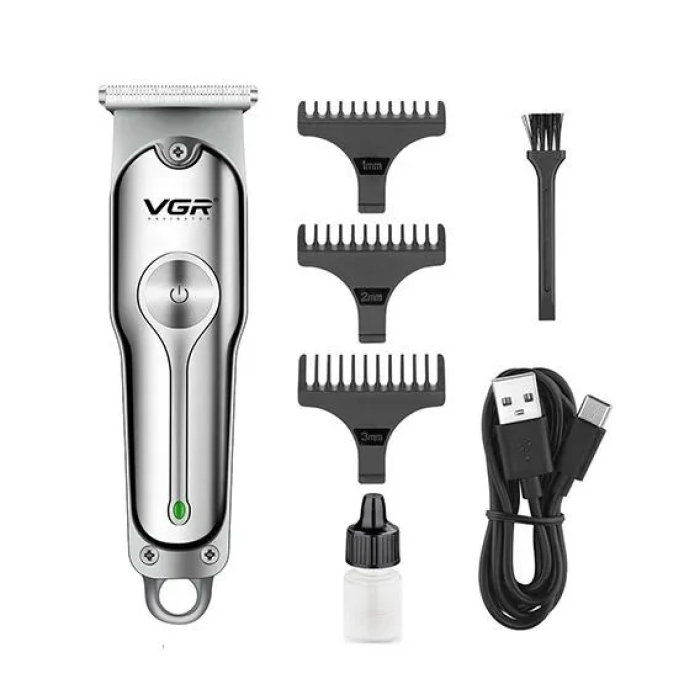 Акумуляторна машинка для стрижки з триммером VGR V-071 Бездротова машинка для стрижки волосся
