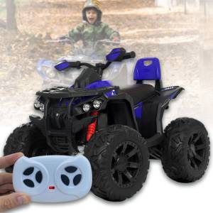 Квадроцикл дитячий на акумуляторі та пульті керування з музикою Bambi M 4795EBLR-4 Синій