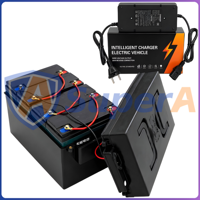 Електротрайк TRIVARO MAX 1000W з багажником, пасажирськими сидіннями та амортизацією Чорний