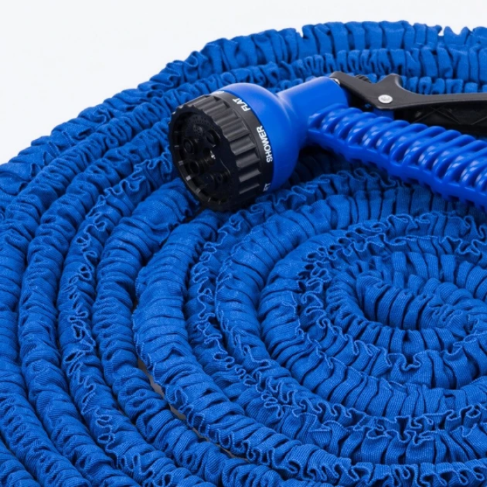 Шланг садовый 120 м для полива с распылителем 7 режимов работы V-HOSE PRO Синий