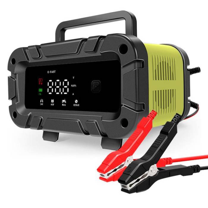 Розумний зарядний пристрій для акумулятора з дисплеєм Smart Car Battery TK400 12V 6A Заряджання для акумулятора