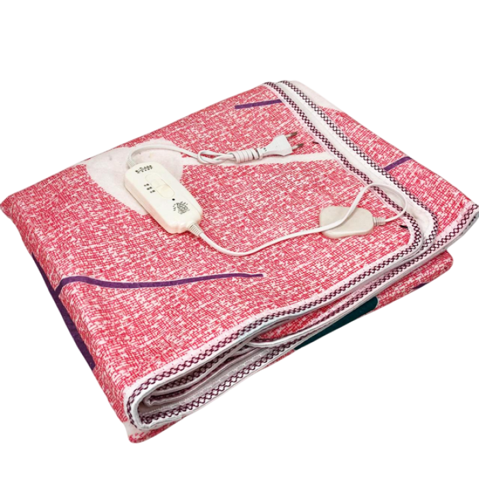 Электрическая простынь Electric Blanket 150х120 см Простынь с подогревом розового цвета с сердечками