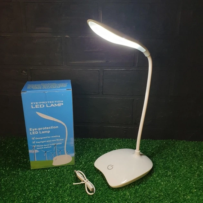 Настільна гнучка Led лампа з акумулятором SST-801 Світильник настільний Білий