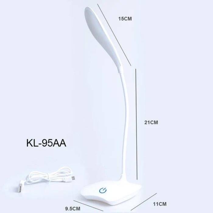 Настільна гнучка Led лампа з акумулятором SST-801 Світильник настільний Білий