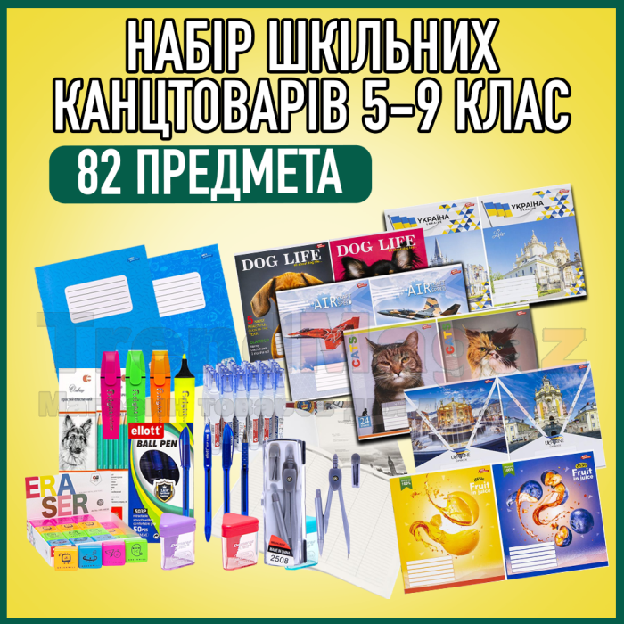 Школьный набор канцтоваров "Школьный успех" с 5 по 9 класс (Мальчик/Девочка)