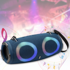 Портативная Bluetooth колонка с аккумулятором 3000mAh и RGB подсветкой ZQS-L31 20W Синий
