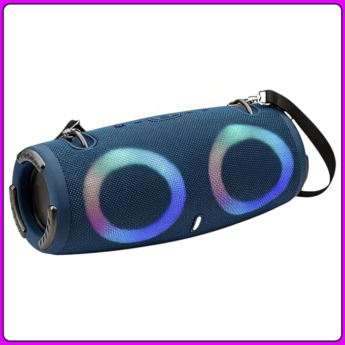 Портативная Bluetooth колонка с аккумулятором 3000mAh и RGB подсветкой ZQS-L31 20W Синий