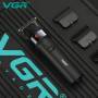 Акумуляторна машинка для стрижки з LED дисплеєм та 3 насадками VGR V-991 Чорна