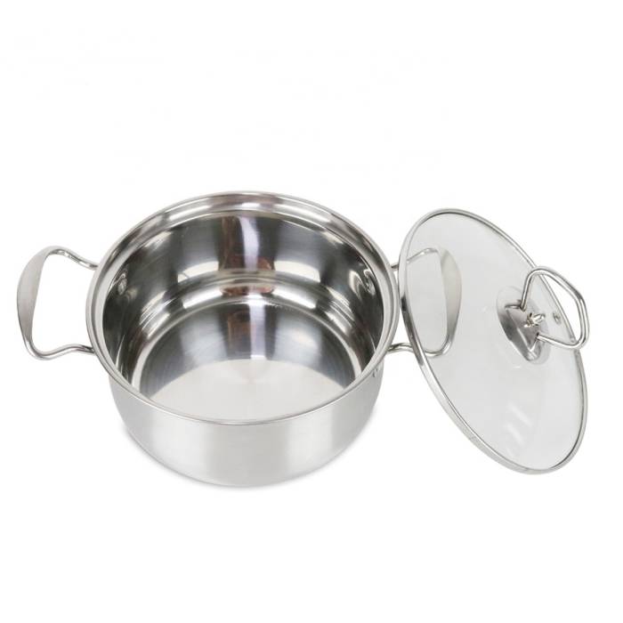 Набір 3-х штук каструль із кришками із нержавіючої сталі Classic Soup Pot 898-4