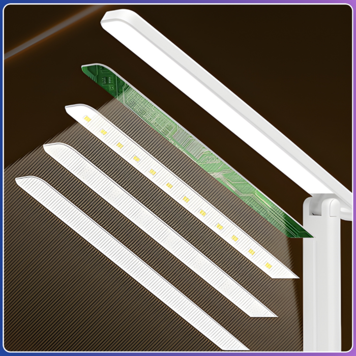 Акумуляторна настільна LED-лампа з тримачем для телефону Bailong BL-201 10W