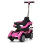 Каталка-толокар 3 в 1 Lamborghini з батьківською ручкою та мотором на 18W Bambi M 5781EBLR-8 Рожевий