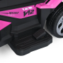 Каталка-толокар 3 в 1 Lamborghini з батьківською ручкою та мотором на 18W Bambi M 5781EBLR-8 Рожевий