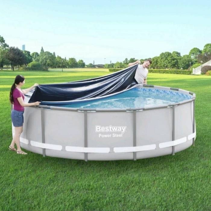 Захисний тент для каркасного круглого басейну 457 см Bestway 58038 Накриття для басейну