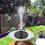 Плавающий садовый фонтан с солнечной панелью и разными насадками Solar Fountain
