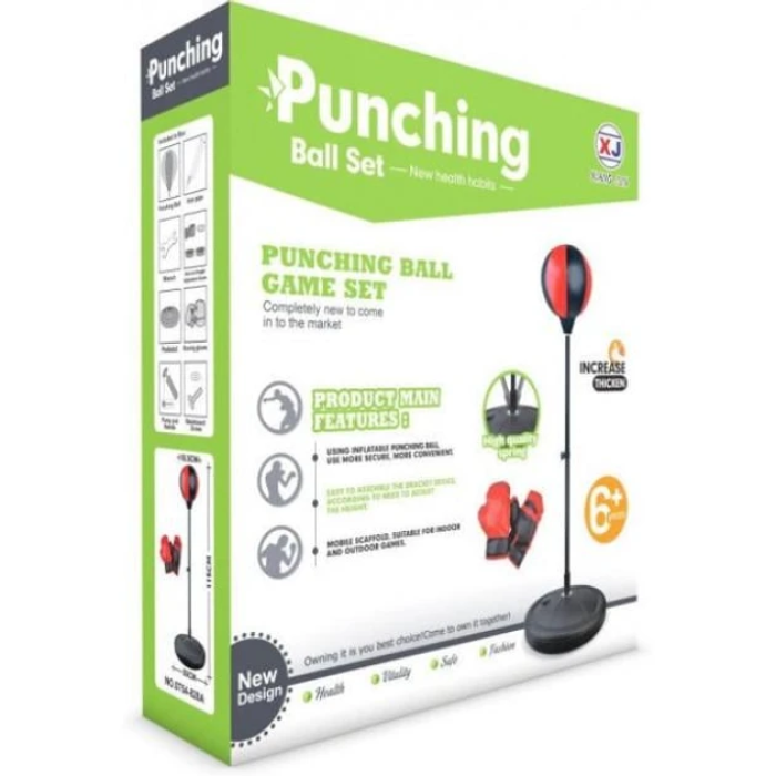 Боксерський набір з надувною грушею на стійці 105 см та рукавичками Punching Ball Set Дитячий боксерський набір