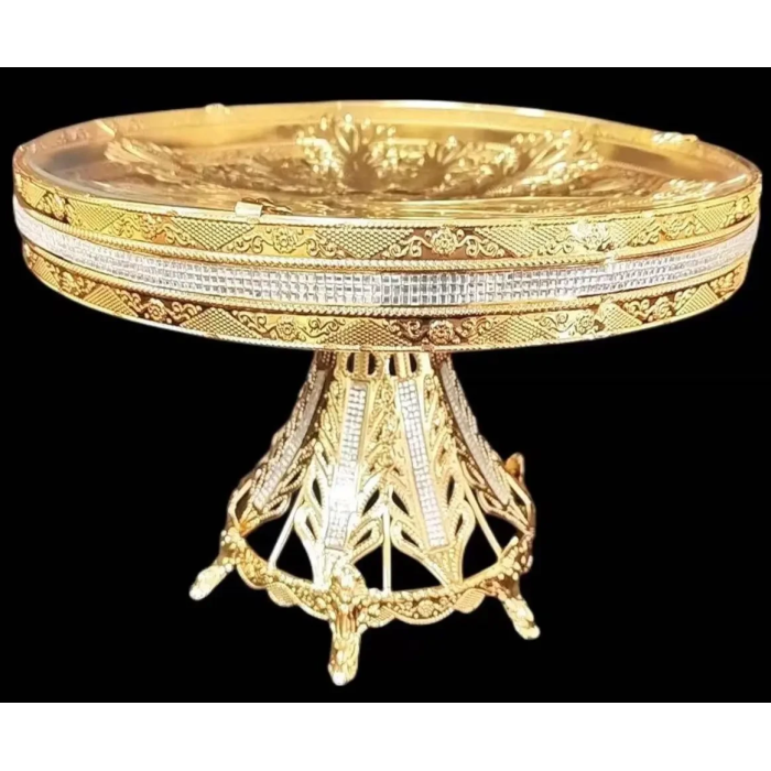 Подставка для десертов-тортов с кристаллами Fruit tray 1402L 35 см Десертная подставка с красивым дизайном