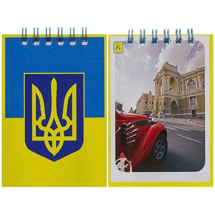 Блокнот А7 на спирали 40 листов в мягкой обложке Коленкор