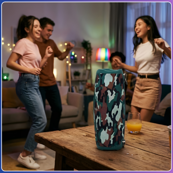 Bluetooth колонка з тканинним корпусом та акумулятором 12000 mAh Charge-6 B25 10W Камуфляж