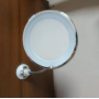 Кругле дзеркало для макіяжу Flexible на присосці з LED підсвічуванням на гнучкій ніжці та збільшенням 10Х WO-30