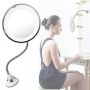 Кругле дзеркало для макіяжу Flexible на присосці з LED підсвічуванням на гнучкій ніжці та збільшенням 10Х WO-30